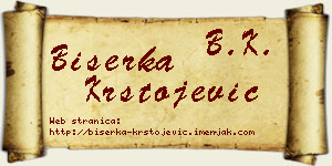 Biserka Krstojević vizit kartica